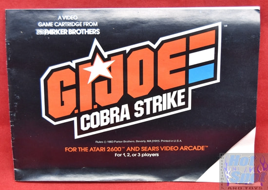 GI Joe Cobra Strike Game Instructions Manual - Atari 2600