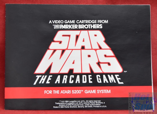 Atari 5200 Star Wars The Arcade Game Instruction Booklet