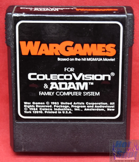 Coleco Vision WarGames Game Cartridge & Overlay