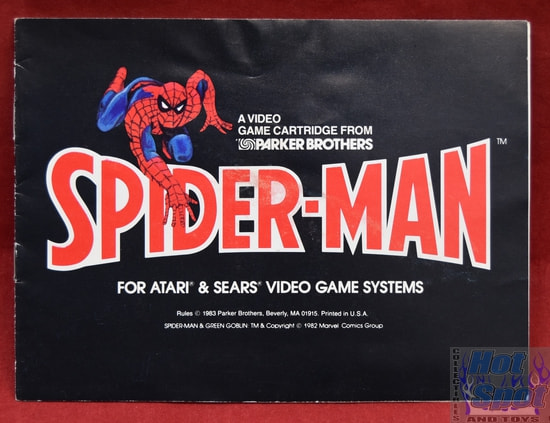 Spider Man Instruction Booklet - Parker Brothers