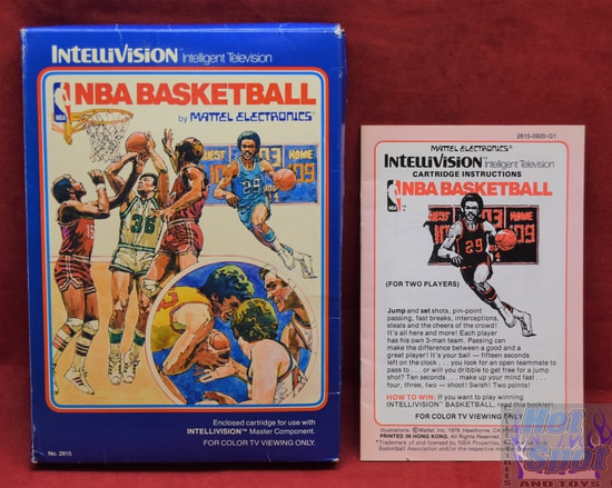 Intellivision NBA Basketball Box and Instructions ONLY