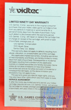 Vidtech Warranty Insert