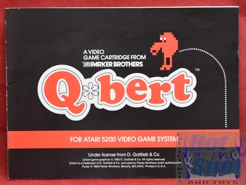 Atari 5200 Qbert Instruction Booklet