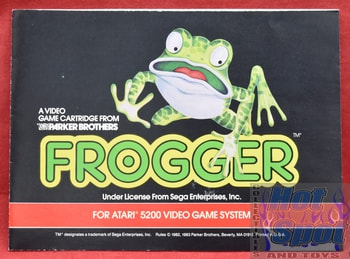 Atari 5200 Frogger Instruction Booklet
