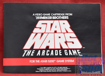 Atari 5200 Star Wars The Arcade Game Instruction Booklet