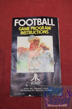 Football Atari Instruction Booklet