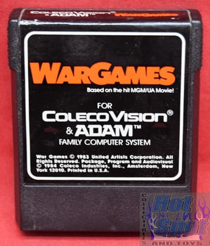 Coleco Vision WarGames Game Cartridge & Overlay