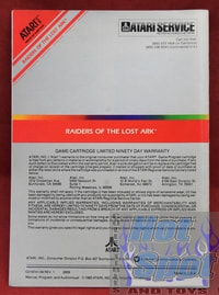 Raiders of the Lost Ark Instruction Booklet - Atari 2600