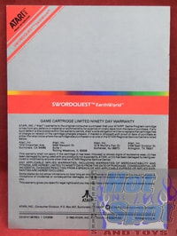 Swordquest EarthWorld Instruction Booklet - Atari 2600