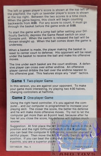 Basketball Game Program Instructions