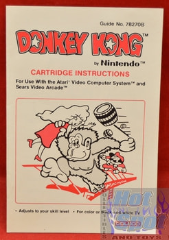 Donkey Kong Booklet Cartridge Instructions