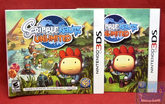 3DS Scribblenauts Unlimited Slip Cover, Booklets & Inserts
