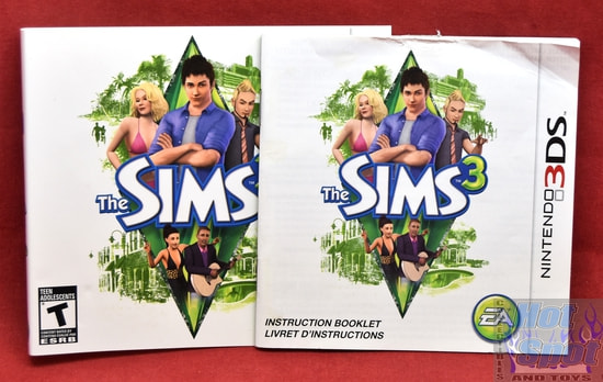 3DS Sims 3 Slip Cover, Booklets & Inserts