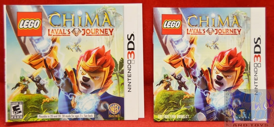 3DS Chima Laval's Journey BOOKLET AND SLIP COVER ONLY