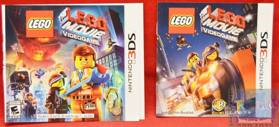 3DS The Lego Movie Video Game BOOKLET AND SLIP COVER ONLY