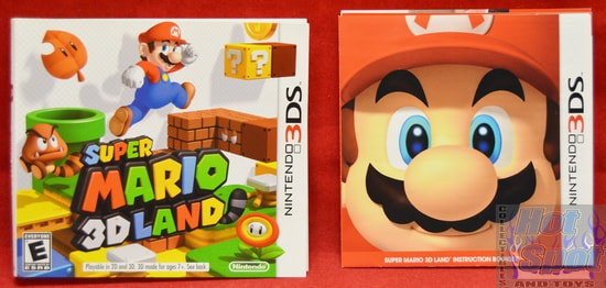 3DS Super Mario Land BOOKLET AND SLIP COVER ONLY