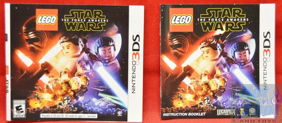 3DS LEGO Star Wars The Force Awakens BOOKLET AND SLIP COVER ONLY