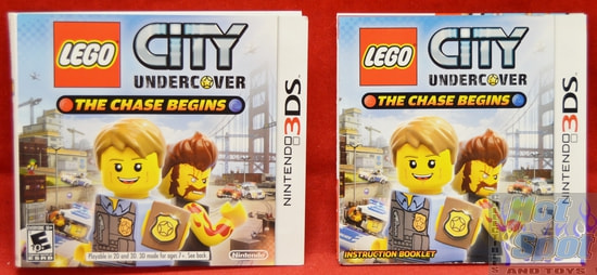 3DS Lego City Undercover The Chase Begins BOOKLET AND SLIP COVER ONLY