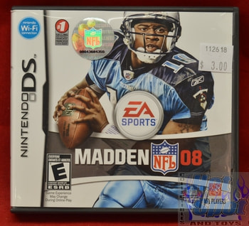 Madden NFL 08 Game Nintendo DS