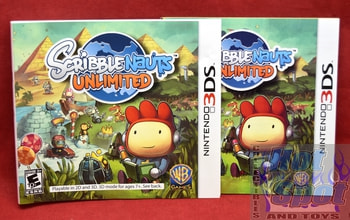 3DS Scribblenauts Unlimited Slip Cover, Booklets & Inserts