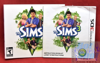 3DS Sims 3 Slip Cover, Booklets & Inserts