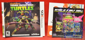 3DS Teenage Mutant Ninja Turtles BOOKLET AND SLIP COVER ONLY