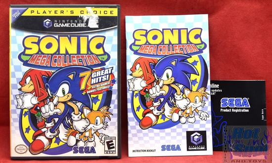 Sonic Mega Collection Case, Slip Cover & Manual