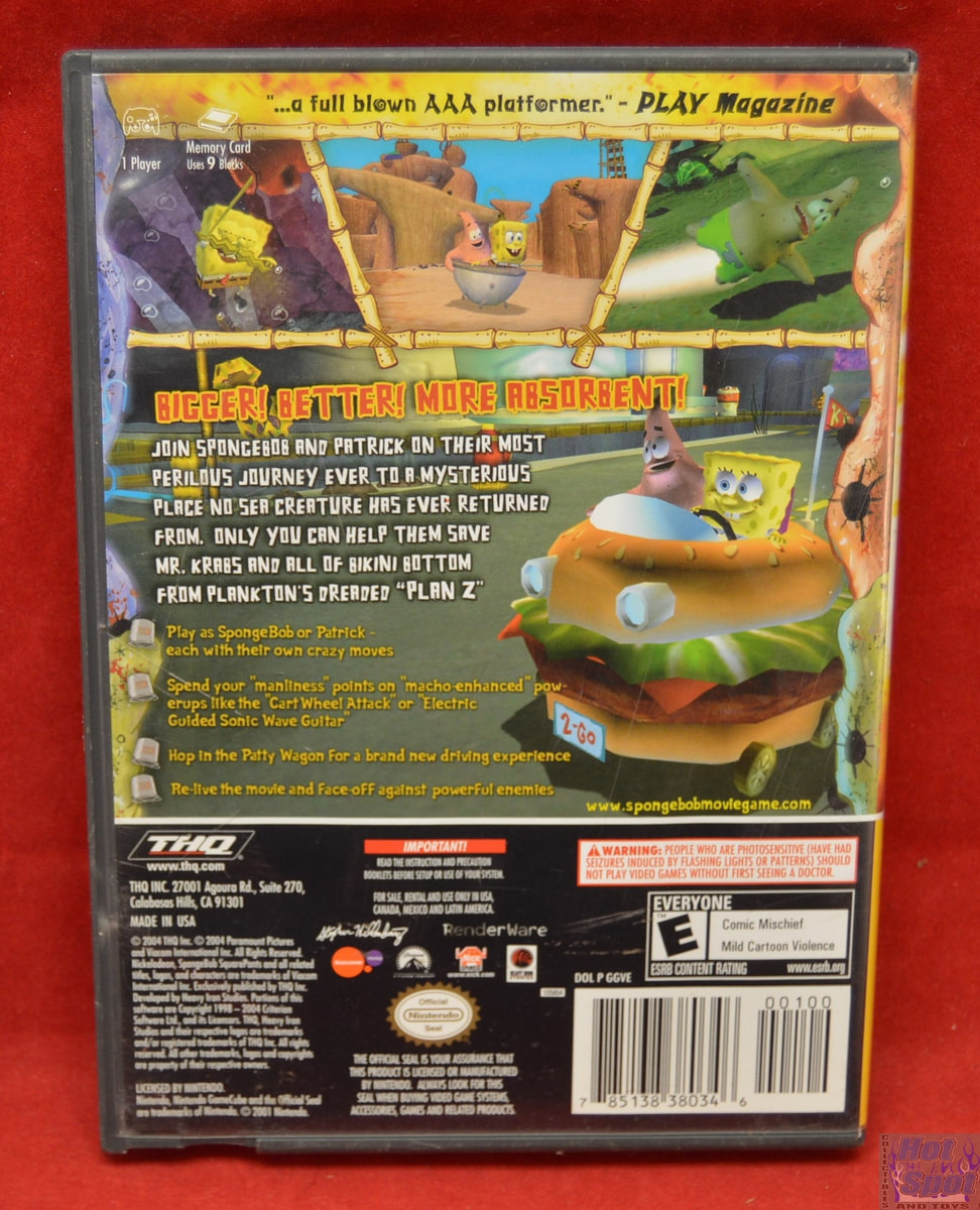  Spongebob Squarepants The Movie - PlayStation 2 : THQ: Video  Games