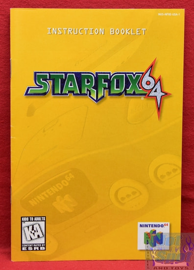 Star Fox Instruction Manual Booklet