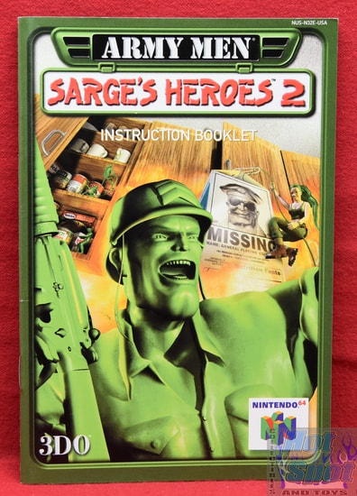 Army Men Sarge's Heroes 2 Instruction Manual Booklet