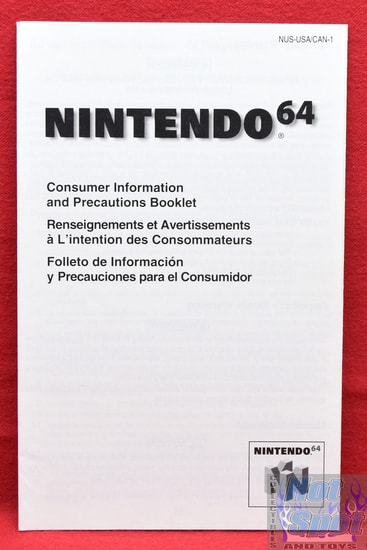 N64 Console Consumer Information and Precautions Insert