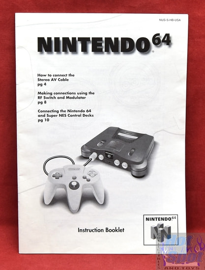 N64 Console Instruction Booklet Manual
