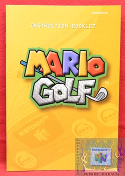 Mario Golf Instruction Manual Booklet