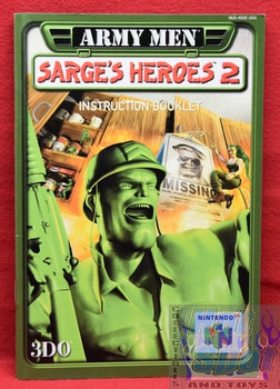 Army Men Sarge's Heroes 2 Instruction Manual Booklet