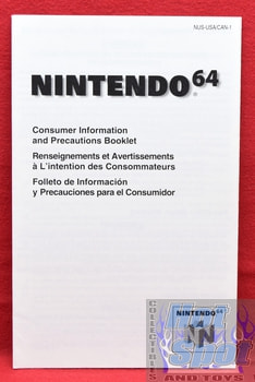 N64 Console Consumer Information and Precautions Insert