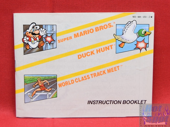 Super Mario Bros / Duck Hunt / World Class Track Meet NES Instruction Booklet