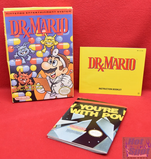 Dr. Mario Original Box, Instruction Manual & Poster! *NO GAME*