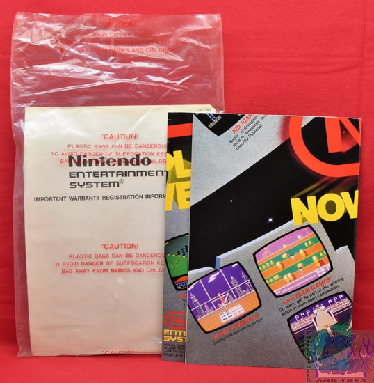 Nintendo NES Playing with Power Poster & Warranty Insert Packet
