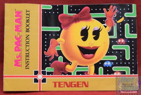 Ms. Pac-Man Instruction Booklet Tengen NES