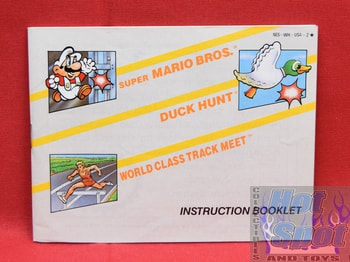 Super Mario Bros / Duck Hunt / World Class Track Meet NES Instruction Booklet