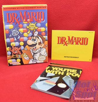 Dr. Mario Original Box, Instruction Manual & Poster! *NO GAME*