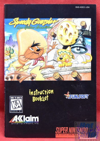 Speedy Gonzales Los Gatos Bandidos Instruction Booklet