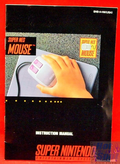 SNES Mouse Instruction Manual