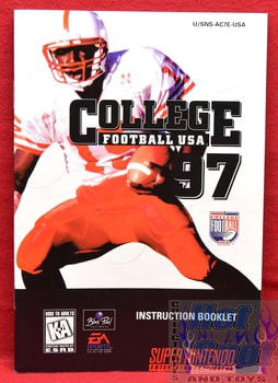 College Football 97 Instruction Booklet Manual