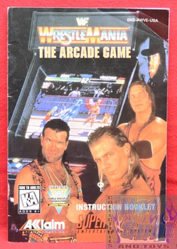 Wrestle Mania The Arcade Game Instruction Booklet