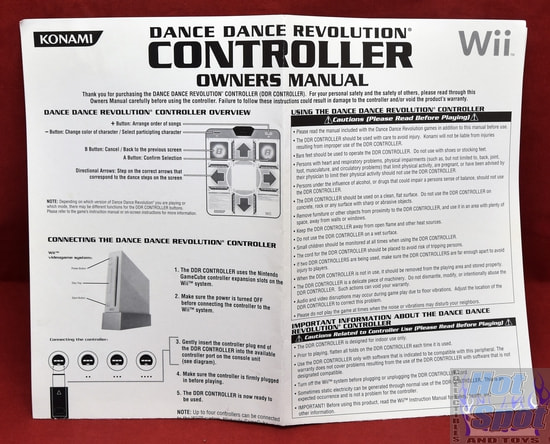 Dance Dance Revolution Controller Owners Manual for Wii DDR Mat