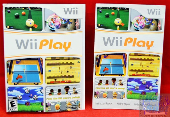 Wii Play Instructions Booklet and Slip Cover