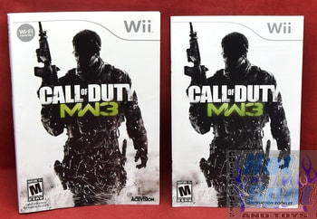 Call of Duty MW3 Slip Cover & Manual