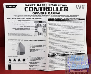 Dance Dance Revolution Controller Owners Manual for Wii DDR Mat
