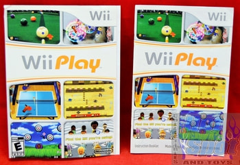 Wii Play Instructions Booklet and Slip Cover